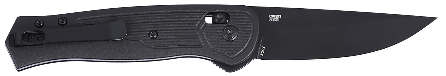 CRKT 7170K SERO EDC 3.02" Folding Plain Black TiNi S35VN SS Blade, Black Textured GRN Handle
