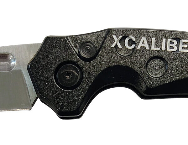 Xcaliber Knife Company  Switch Blade  2.41″ Folding Drop Point Plain Stainless D2 Steel Blade. 4.15″ Aluminum Handle