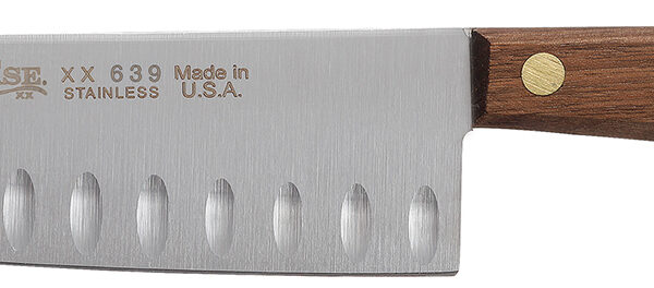 Case 07322 Santoku 7″ Fixed Plain Mirror Polished Tru-Sharp SS Blade, Walnut Handle