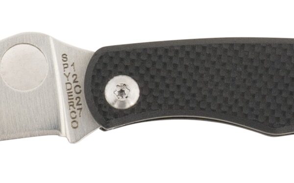 Spyderco C133GBKP Bug 1.27″ Satin 12C27 Sandvik SS Blade, Black Textured G10 Handle
