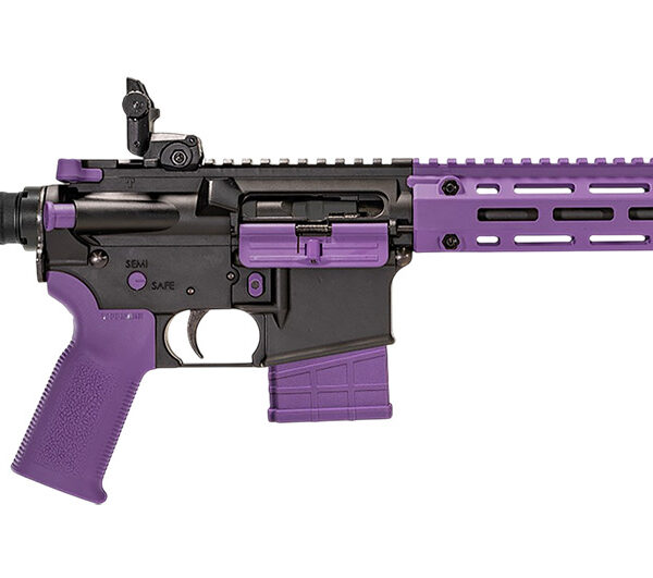 Tippmann Arms A101335 M4-22 LTE 22 LR 10+1 16″ Black Parkerized Threaded Barrel, Matte Black Aluminum Receiver w/Picatinny Rail, Purple M-LOK Handguard. Composite Forend. Black Polymer Stock. Purple G