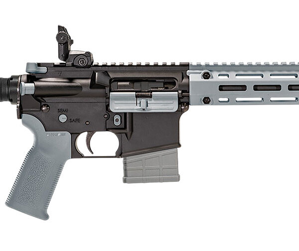 Tippmann Arms A101337 M4-22 LTE 22 LR 10+1 16″ Black Parkerized Threaded Barrel, Matte Black Aluminum Receiver w/Picatinny Rail, Wolf Gray M-LOK Handguard Composite Forend, Black Polymer Stock, Gray G