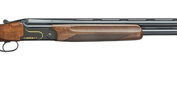 F.A.I.R. FRCRRAV2030 Carrera V 20 Gauge Break Open 3″ 2rd 30″ Black Over/Under Vent Rib Barrel, Black w/Gold Inlay Receiver, Walnut w/Adj Comb Stock, TechniChoke XP70 Choke System