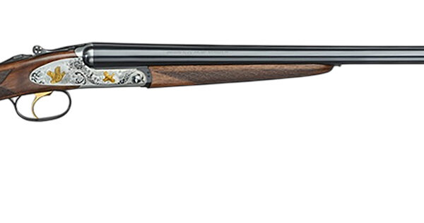 F.A.I.R. FRISSL1228 Iside Select 12 Gauge Break Open 2rd 28″ Black Side By Side Barrel, Polished Silver w/Gold Inlay Receiver, English Style Oiled Walnut Stock, Technichoke XP50 Choke System