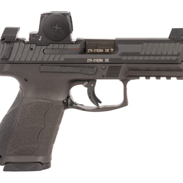 HK 81001348 VP9A1 K w/Optic Compact Frame 9mm Luger 15+1 4.09″ Black Barrel, Black Steel Serrated w/Optic Slide, Black Polymer Frame w/Picatinny Rail, Interchangeable Backstrap Grip, Vortex CCW