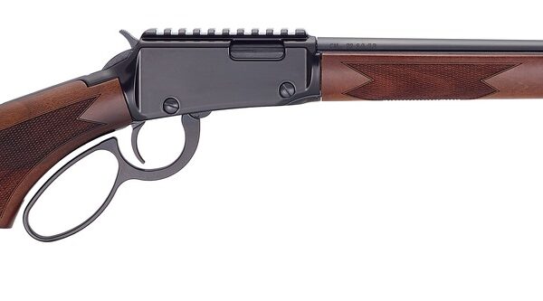 Henry H001PGHR22 Sporter Carbine 22 S/L/LR 13/14/18+1 16.50″ Blued Threaded Barrel, Black Aluminum Receiver w/Picatinny Rail, American Walnut Fixed w/Pistol Grip Stock