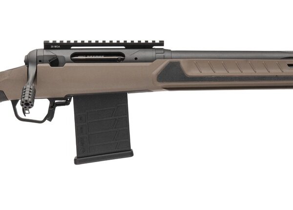 Savage Arms 32679 110 Core Tactical 300 Win Mag 5+1 24″ Medium Heavy Fluted Barrel, Arca Rail Forend, Coyote Tan AccuStock w/AccuFit V2 Synthetic Stock, Right Hand