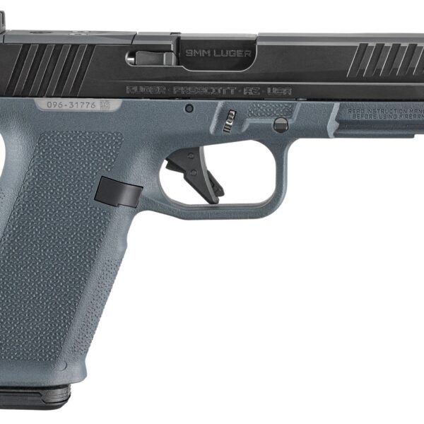 Ruger 19443 RXM  9mm Luger 17+1 4.50″ Black FNC Nitride Alloy Steel Barrel & Optic Ready/Serrated Slide, Stealth Gray Polymer Frame w/Accessory Rail, Textured Grip, RMR/RMSc/DeltaPoint Pro Footprint