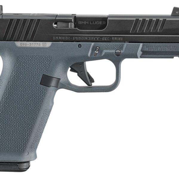 Ruger 19447 RXM  9mm Luger 17+1 4.50″ Black FNC Nitride Alloy Steel Threaded Barrel & Optic Ready/Serrated Slide, Stealth Gray Polymer Frame w/Accessory Rail, Textured Grip, RMR/RMSc/DeltaPoint Pro Fo