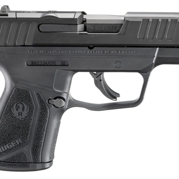 Ruger 3519 Max-9  Compact 9mm Luger 10+1 3.20″ Black Nitride Alloy Steel Barrel & Optic Ready/Serrated Slide, Black Polymer Frame, Textured Grip, Shield RMSc/JPoint Footprint