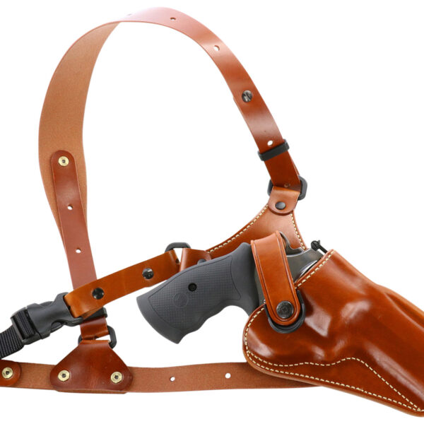 Galco GA170 Great Alaskan Chest Holster Fits Chest Up To 54″ Tan Leather Shoulder/Torso Strap Fits S&W X Frame 500 4″ Right Hand