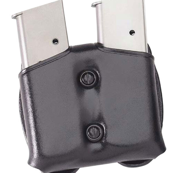 Galco CDM22B CDM Mag Carrier Double Black Leather Belt Loop Belts 1.50-1.75″ Wide Compatible w/ Taurus PT140 Ambidextrous Hand