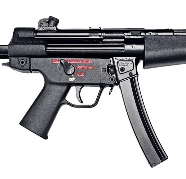 Century Arms HG6034NBN AP5 Navy 9mm Luger 30+1 8.50″ Manganese Phosphate Threaded Barrel, Black Lacquer Over Manganese Phosphate Steel Stamped Receiver, Pistol Brace, Black Navy Style Grip