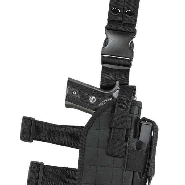 NcStar CVDLHOL2954B Drop Leg  Leg Black PVC Fabric Leg Fits Full Size Semi-Auto Fits Compact Semi-Auto Right Hand