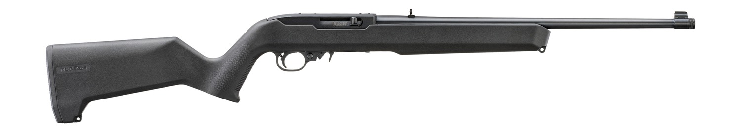 Ruger 32021 10/22 22 LR 10+1 18.50" Satin Black Alloy Steel Threaded Barrel, Drilled & Tapped Receiver, Black Magpul MOE X-22 w/M-LOK Textured Synthetic Stock