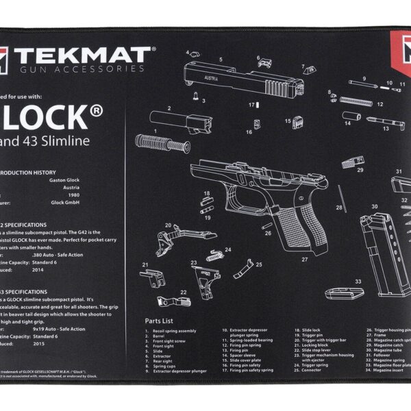 TEKMAT TEK-R20-GLOCK-42-43 20X15 ULTRA GLK 42/43