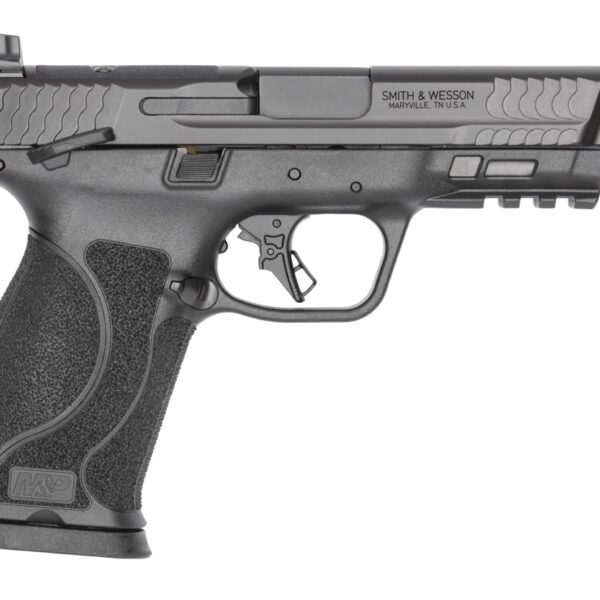 Smith & Wesson 14505 M&P M2.0 Full Size 10mm Auto 10+1 4.60″ Black Armornite Stainless Steel Barrel & Optic Cut/Serrated Slide, Black Polymer Frame w/Picatinny Rail, Interchangeable Palmswell Grip