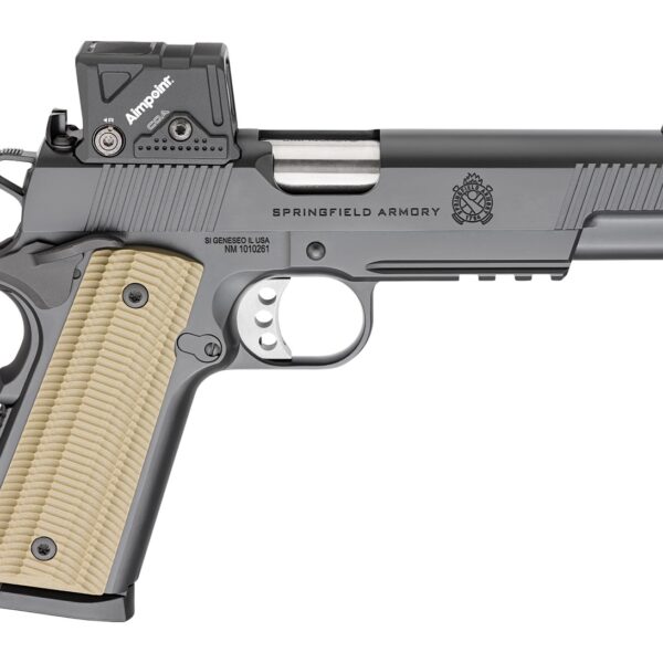Springfield Armory PO9230COA 1911 Operator AOS 45 ACP 8+1 5″ Match Grade Barrel, Carbon Steel Steel Frame w/Beavertail & Picatinny Rail