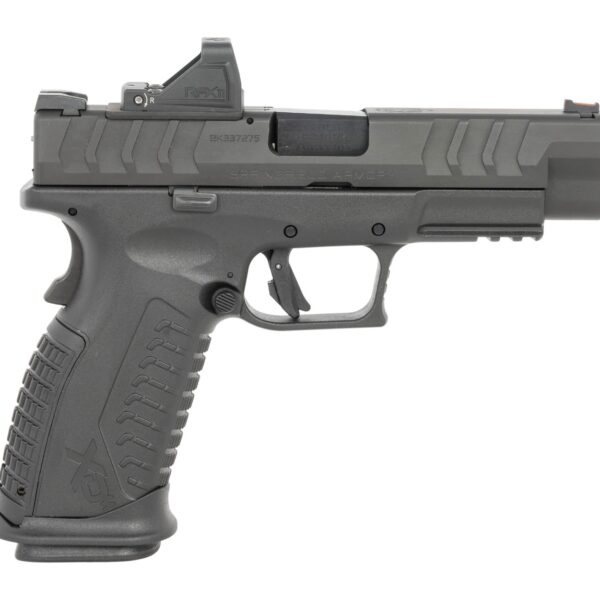 Springfield Armory XDME94510BHCOSPPAC XD-M Elite OSP Gear Pac Full Size 10mm Auto, 16+1 4.50″ Black Melonite Match Grade Barrel & Optic Ready/Serrated Steel Slide, Black Polymer Frame w/Picatinny Rail