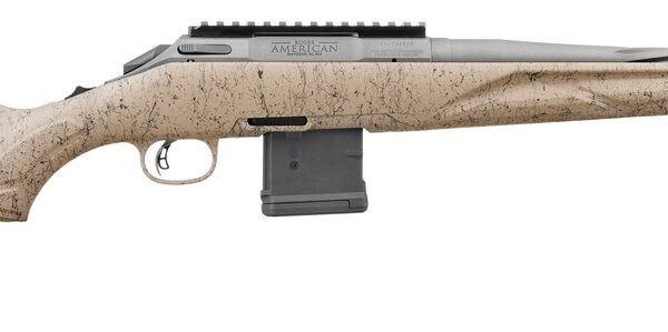 Ruger 46958 American II Ranch 5.56 NATO 10+1 16.10″ Cobalt Cerakote Spiral Fluted Threaded Barrel & Alloy Steel Receiver w/Picatinny Rail, Flat Dark Earth Splatter Adj Comb & LOP Synthetic Stock, Left