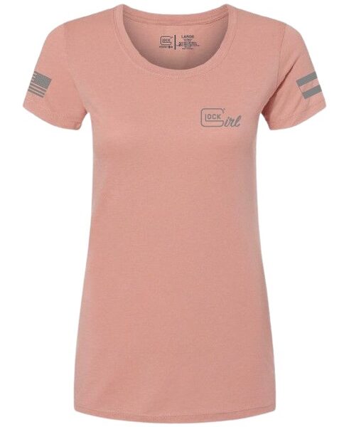 GLK AP96363 GLOCK GIRL FLAG TEE M PINK