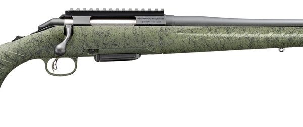 Glenfield 52008 Model A  Full Size 223 Rem 5+1 20″ Matte Black Threaded Barrel, Matte Black Alloy Steel Receiver w/Picatinny Rail, Moss Green Splatter Fixed Synthetic Stock, Right Hand