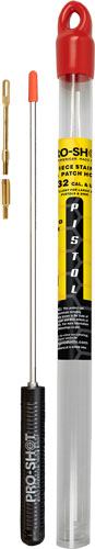 PRO SHOT STAINLESS 1PC PISTOL – CLEANING ROD 8″ .22 CAL & UP