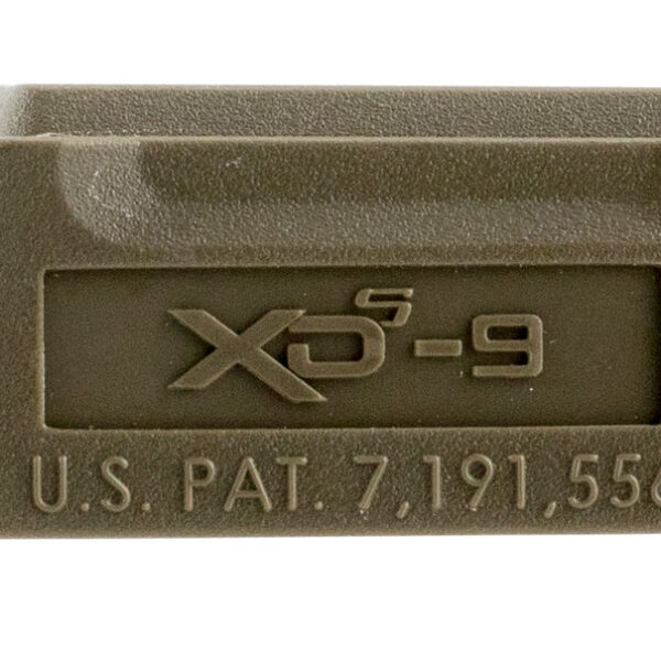 Springfield Armory XDS5901MFDE Backstrap Sleeve  made of Polymer with Flat Dark Earth Finish & 1 Piece Design for 9mm Luger Springfield XD-S with #1 Backstrap & 3.30″ Barrel