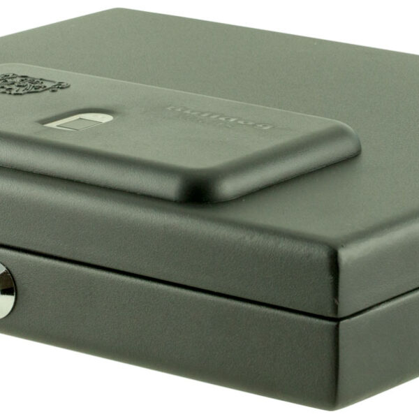 Bulldog BD4055B Magnum Top Load Vault Fingerprint ID Entry Black Powder Coat Steel Holds 1 Handgun 11.50″ x 9.75″ x 2.50″