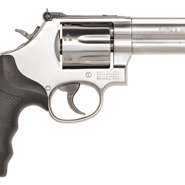 Smith & Wesson 164194 Model 686 Plus 357 Mag or 38 S&W Spl +P Stainless Steel 4.12″ Barrel, 7 Shot, Satin Stainless Steel L-Frame, Red Ramp Front/White Outline Rear Sights, Internal Lock