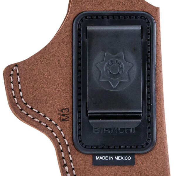 Bianchi 10382 6C IWB Size 02 Tan Leather Belt Clip Fits 3″ Barrels/Ruger/Colt/Charter Arms Right Hand