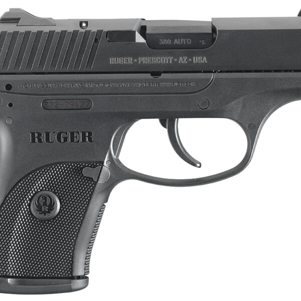 Ruger 3253 LC380 *CA Compliant 380 ACP 7+1 3.12″ Black Steel Barrel, Black Oxide Serrated Steel Slide, Black Polymer Frame, Black Polymer Grip, Right Hand