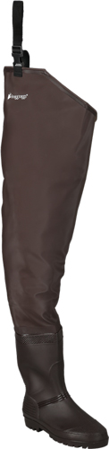 FROGG TOGGS MEN’S RANA PVC LUG – SOLE HIP WADER BROWN SIZE 12