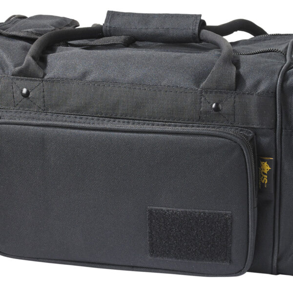 US PeaceKeeper P21115 Medium Range Bag Water Resistant Black 600D Polyester with Pockets, Removable Gun Rug, & Wraparound Handles 18″ L x 10″ H x 10″ D Exterior Dimensions