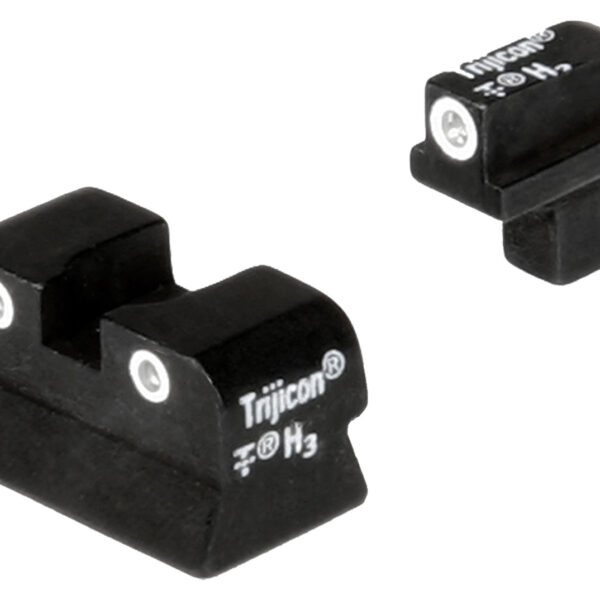 Trijicon 600138 Bright & Tough Night Sights Green/Tritium White Outline Front Sight-Green/Tritium White Outline Rear Sight Colt 1911 0.125 Tang