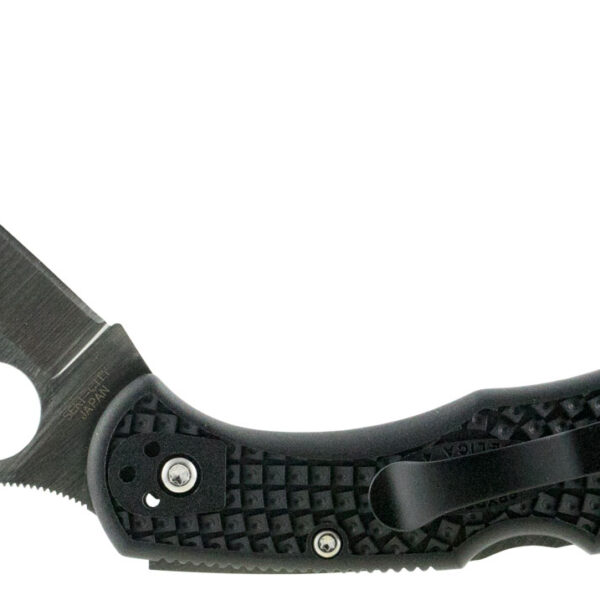 Spyderco C11PBK Delica 4  2.88″ Folding Drop Point Plain VG-10 SS Blade/Black  Textured FRN Handle Includes Pocket Clip