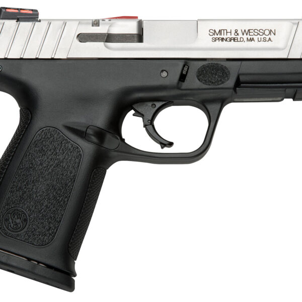 Smith & Wesson 11907 SD VE 9mm Luger Caliber with 4″ Barrel, 10+1 Capacity, Matte Black Finish Picatinny Rail Frame, Serrated Stainless Steel Slide, Textured Polymer Grip & HiViz Sights