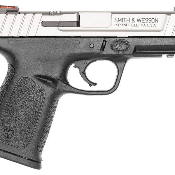 Smith & Wesson 11908 SD40 VE *CA Compliant Compact Frame 40 S&W 10+1 4″ Stainless Steel Barrel, Satin Serrated Stainless Steel Slide, Matte Black Polymer Frame w/Picatinny Rail, Black Textured Grip