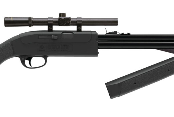 Crosman CLGY1000KT Legacy 1000 Air Rifle Pump 177 Black Rifled Steel Barrel, Black Receiver, Black Fixed All Weather Stock, Crossbolt Safety, Includes 4x15mm Scope