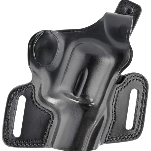 Galco SIL126B Silhouette  OWB Black Leather Belt Slide Fits S&W N Frame Fits 2-4″ Barrel Right Hand