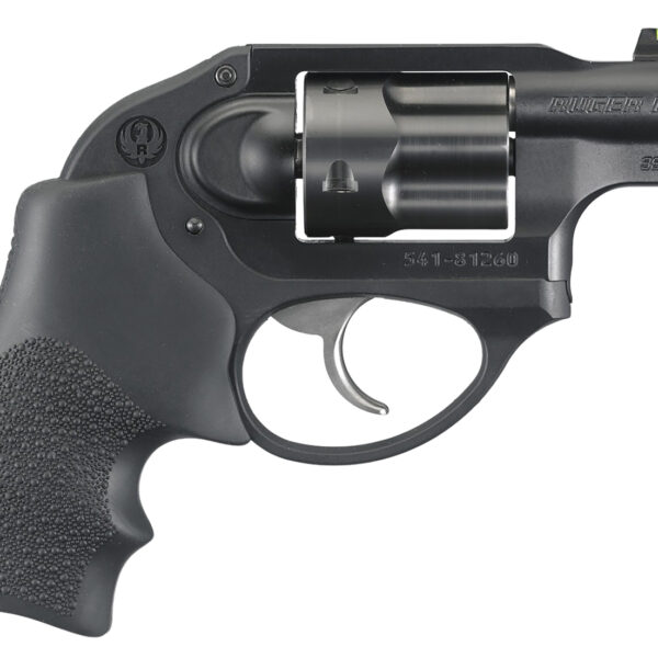 Ruger 5418 LCR  38 Special +P 5 Shot 1.87″ Matte Black Barrel, Black PVD Cylinder, Matte Black Aluminum Frame, Hogue Tamer Monogrip Grip, Concealed Hammer