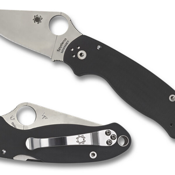 Spyderco C223GP Para 3 2.95″ Folding Clip Point Plain Satin CPM S45VN SS Blade/ Black G10 Handle Includes Pocket Clip