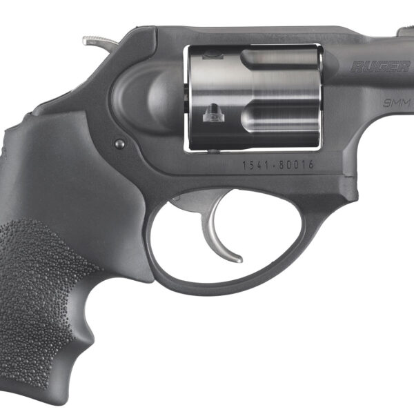 Ruger 5464 LCRx  Small Frame 9mm Luger 5 Shot, 1.87″ Matte Black Steel Barrel, Black PVD Cylinder, Matte Black Stainless Steel Frame, Black Hogue Tamer Monogrip, Exposed Hammer