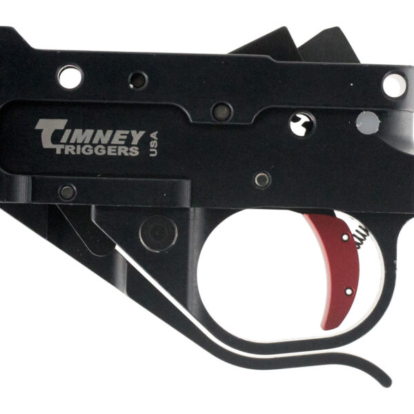 Timney Triggers 10222C Replacement Trigger Single-Stage Curved Trigger with 2.75 lbs Draw Weight & Black/Red Finish for Ruger 10/22