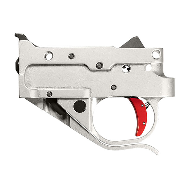 Timney Triggers 10222C16 Replacement Trigger Single-Stage Curved Trigger with 2.75 lbs Draw Weight & Silver/Red Finish for Ruger 10/22