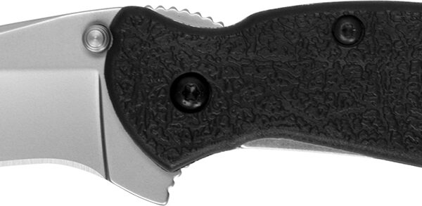 Kershaw 1620 Scallion  2.40″ Folding Flipper Plain Bead Blasted 420HC SS Blade Black Glass-Filled Nylon Handle Includes Pocket Clip