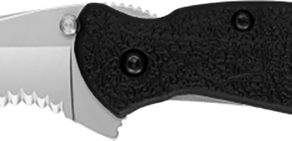 Kershaw 1620ST Scallion  2.40″ Folding Drop Point Part Serrated Bead Blasted 420HC SS Blade Black Glass-Filled Nylon  Handle Includes Pocket Clip