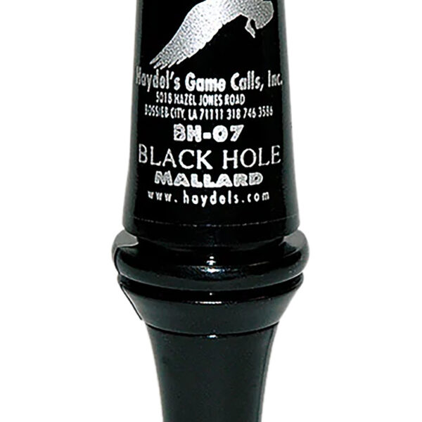 Haydel’s Game Calls BH07 Black Hole  Open Call Double Reed Mallard Sounds Attracts Ducks Black Polycarbonate