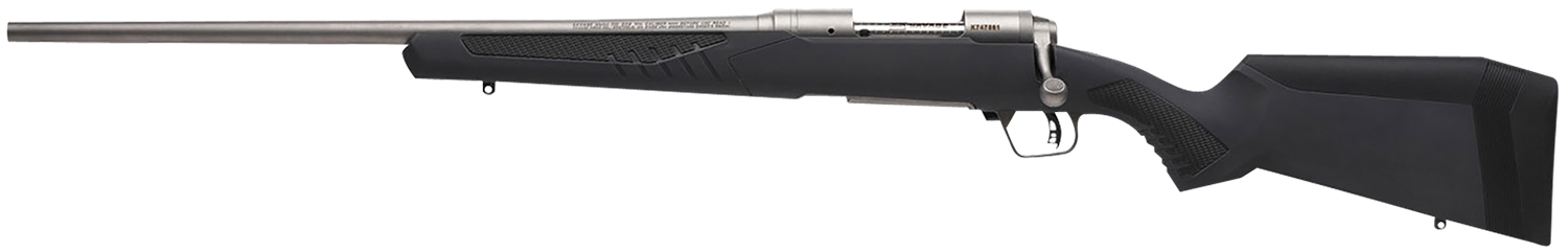 Savage Arms 57059 110 Storm Full Size 300 Win Mag 3+1 24" Matte Button-Rifled Barrel, Matte Drilled & Tapped Stainless Steel Receiver, AccuStock Matte Gray Synthetic Stock, Left Hand