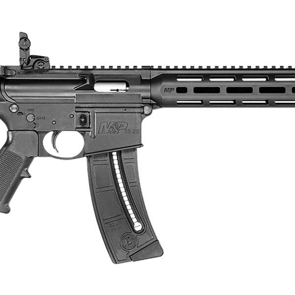 Smith & Wesson 10208 M&P15 Sport 22 LR 25+1 16.50″ Matte Black Carbon Steel Barrel & Picatinny Rail Aluminum Receiver, 10″ Magpul M-LOK Handguard, 6 Position CAR Black Synthetic Stock, Black Polymer G